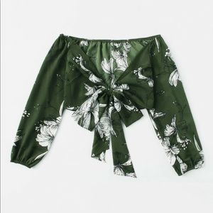 NEW Off the Shoulder Front Tie Top